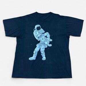 Navy Blue Astronaut Graphic T-Shirt